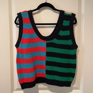 Staud striped knit tank size XL